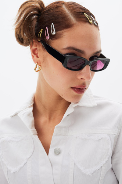 Жакет с декоративными сердечками (молочный) / Jacket with decorative hearts (milk)